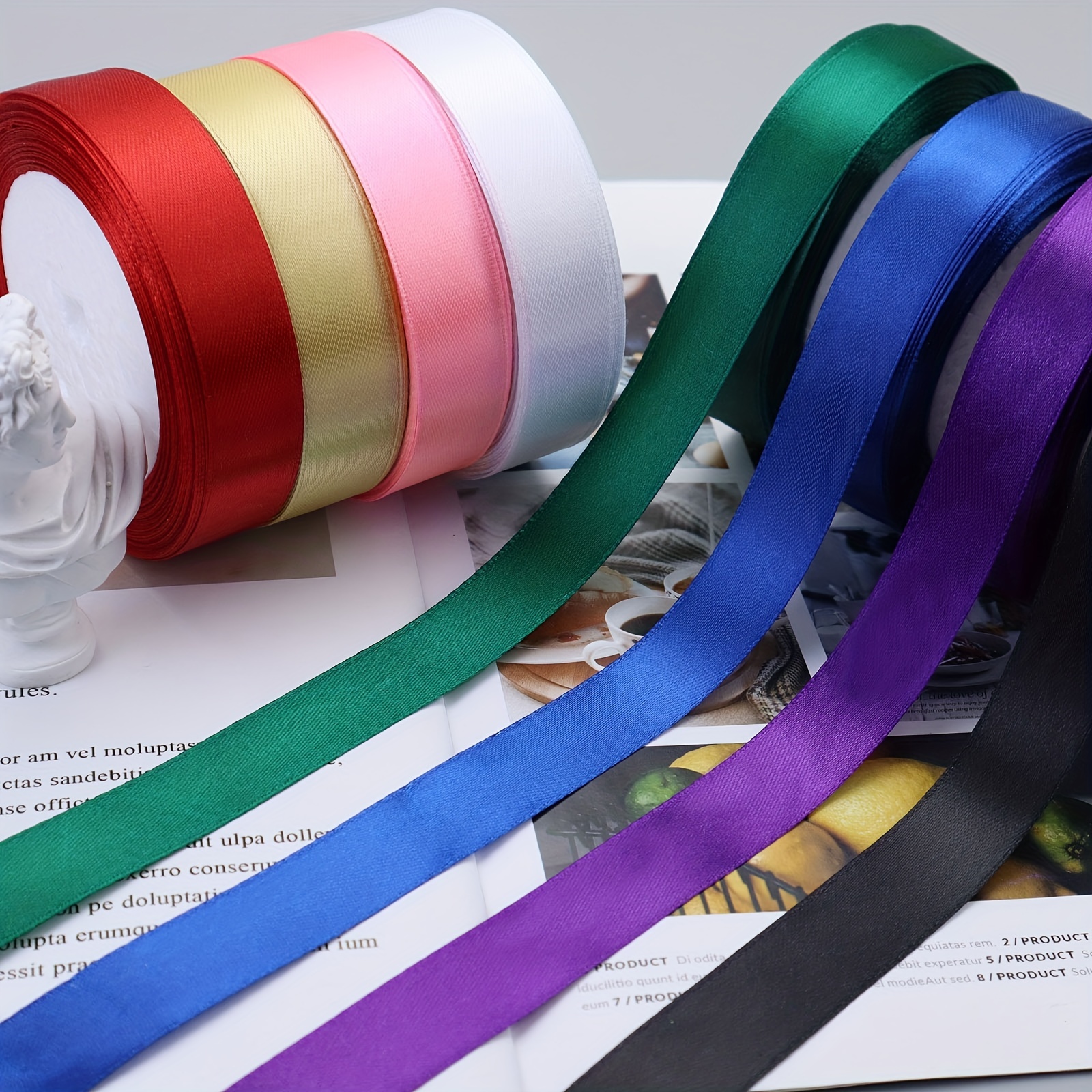 25 Yards Satin Ribbons For Crafts Bow Handmade Gift Wrap - Temu