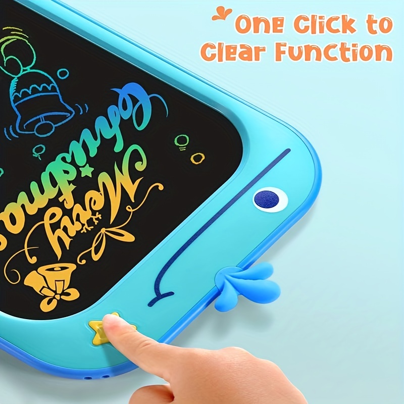 LCD Writing Tablet, 10.5'' Colorful Toddler Doodle Board Drawing Tablet,  Kids Drawing Pad Erasable Reusable Electronic Drawing Pads, Learning for 3  4