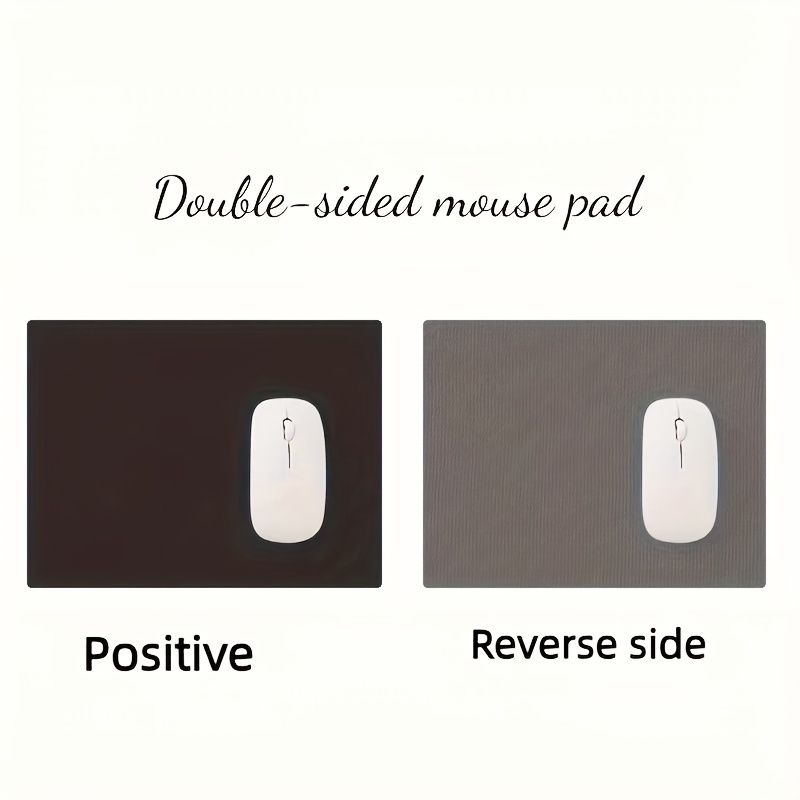Double Sided Leather Mouse Pad Waterproof Wearable 9.4x7.5 Inches