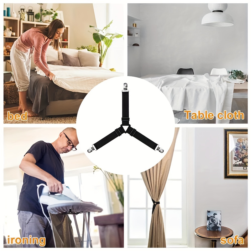 Adjustable Triangle Bed Sheet Holders Clips