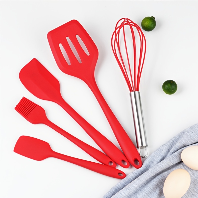 Silicone Kitchen Utensils Including Spatula Ladle Whisk Oil - Temu