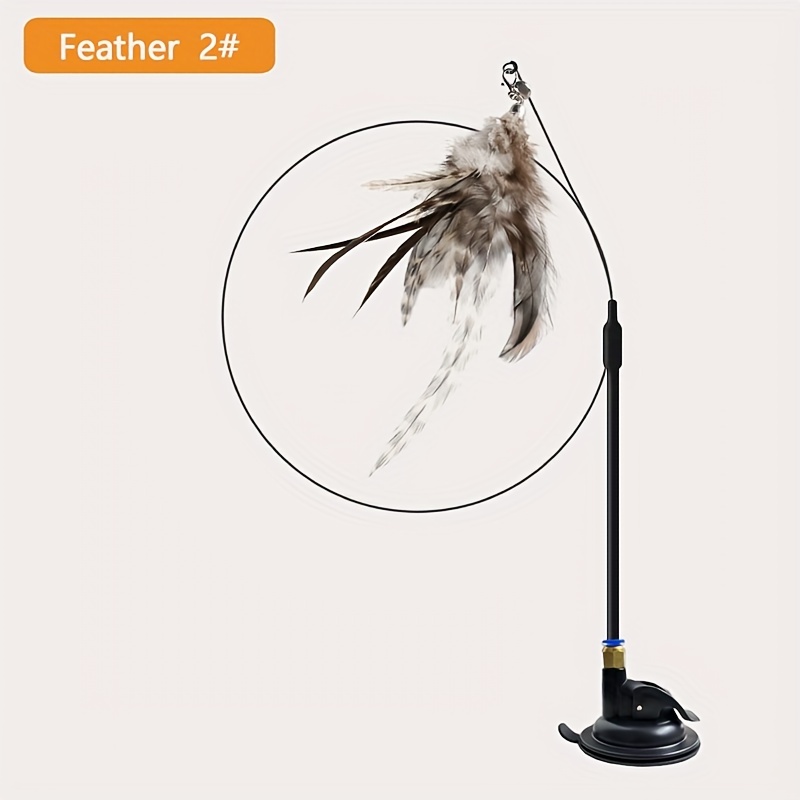 Cat Teaser Wand Cat Feather Toys Interactive Cats Cat - Temu