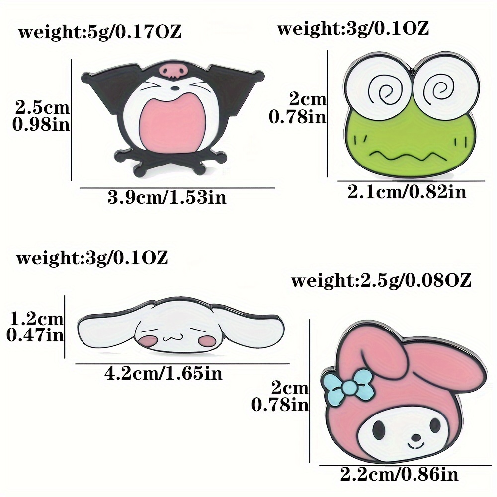 Anime Sanrio Hello Kitty Kuromi Badges Popular Brooch Student Cartoon  Enamel Lapel Pins for Backpack Accessories Gift