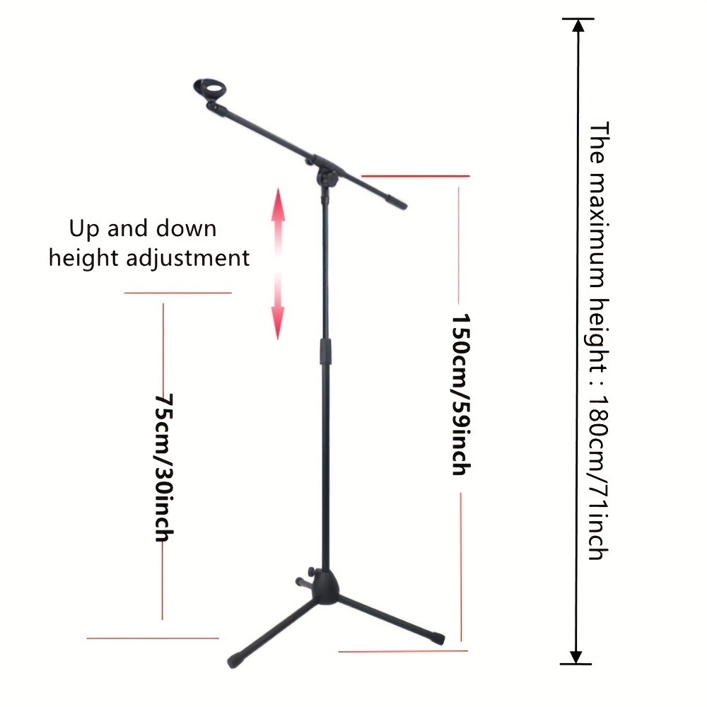 1pc Trépied Microphone Stand Boom Arm Floor Mic Stand Pour - Temu Belgium