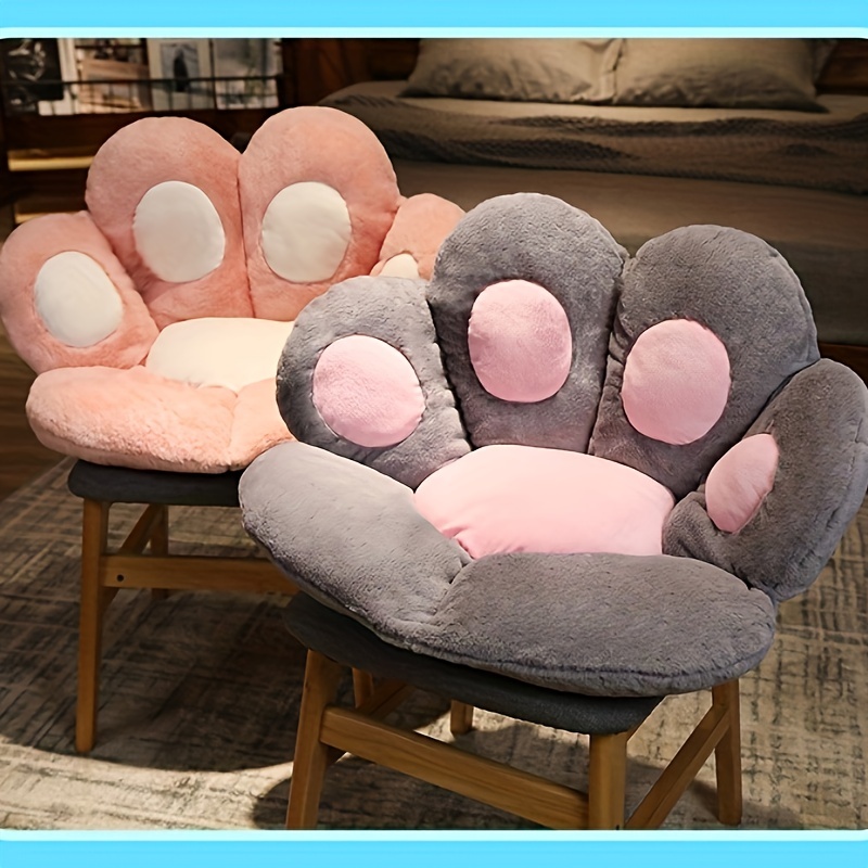 Cute Seat Cushion,cat Paw Shape Floor Cushion With Detachable Sheep Plush  For Gamer Chair, Reading Pillow And Leisure Lazy - Temu