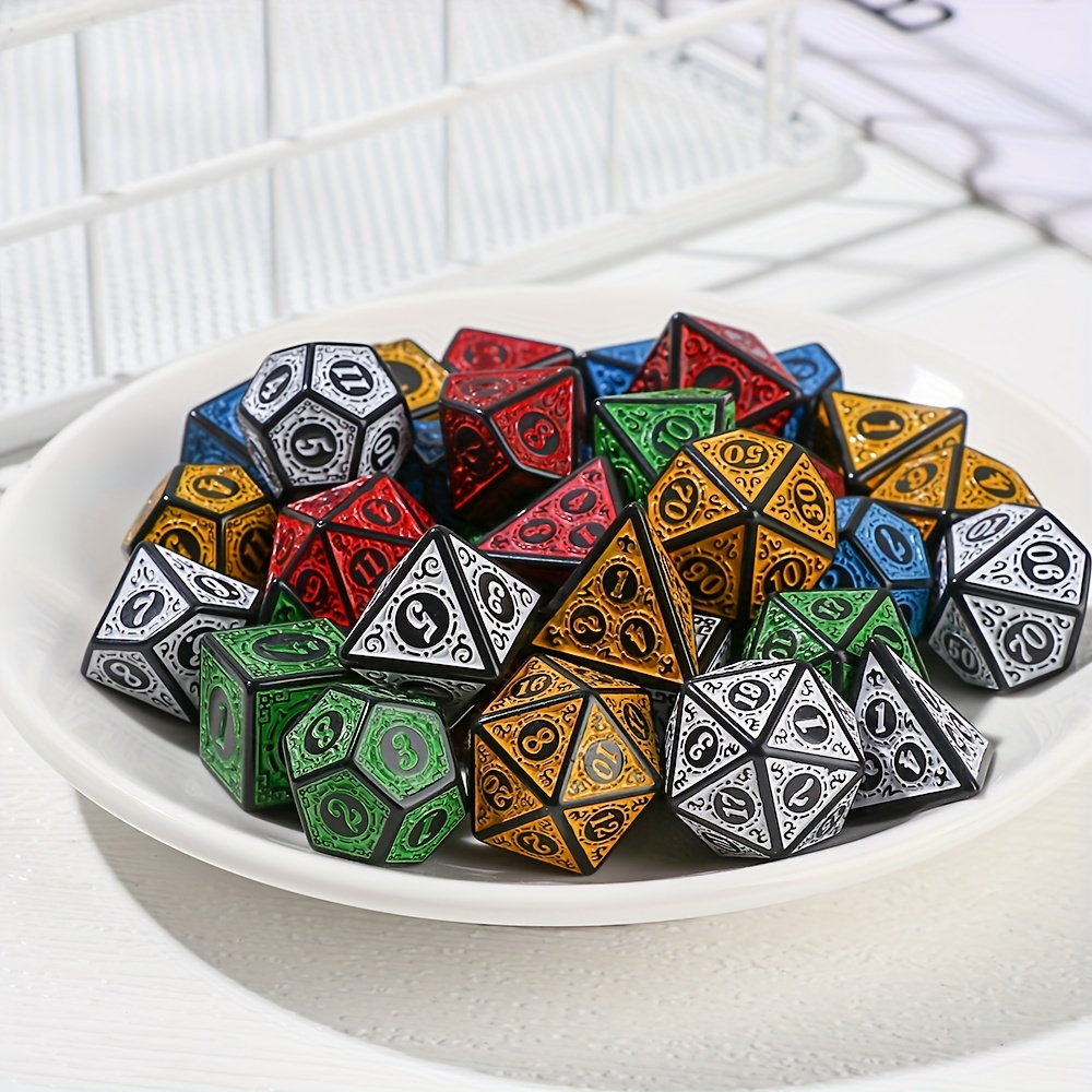 Polyhedral 7 die Dice Set Game Dice Trpg Dnd Accessories D4 - Temu