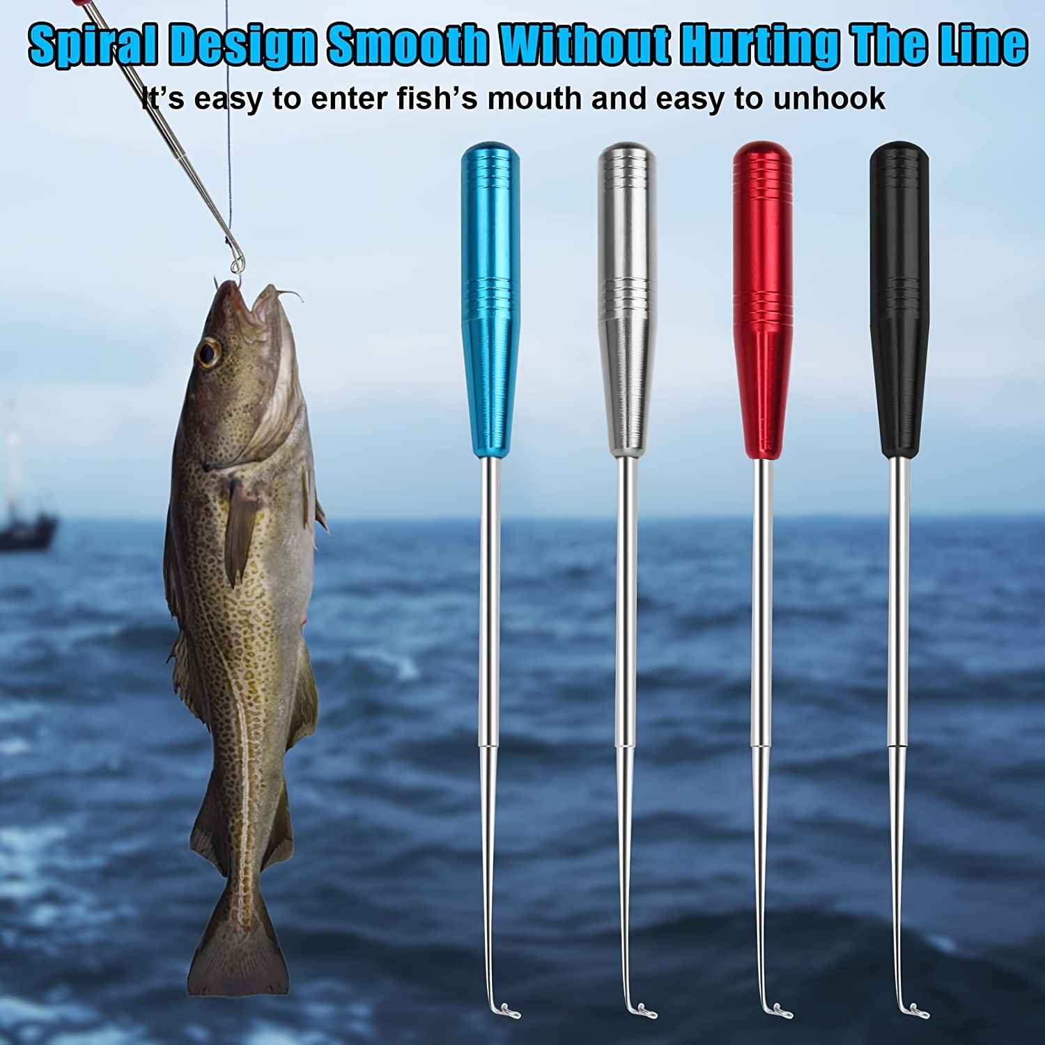 4PCS Fishing Hook Quick Removal Device, Easy Fish Hook Remover