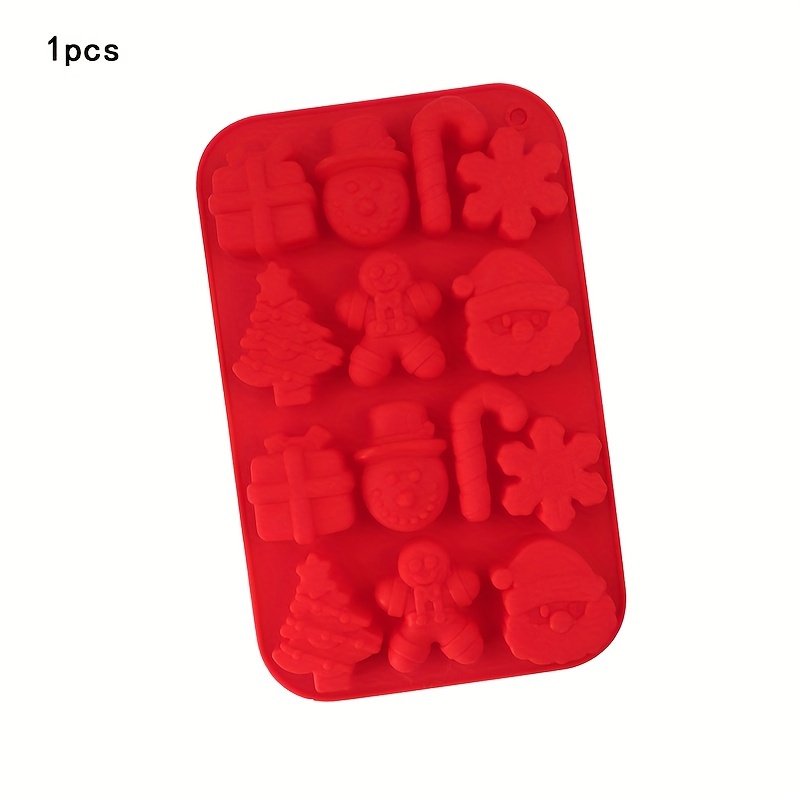 24 Consecutive Candy Red Silicone Baking Pan Mold DIY Chocolate Baking  Tools Jelly Ice Cube Christmas Ice Lattice Molds - AliExpress