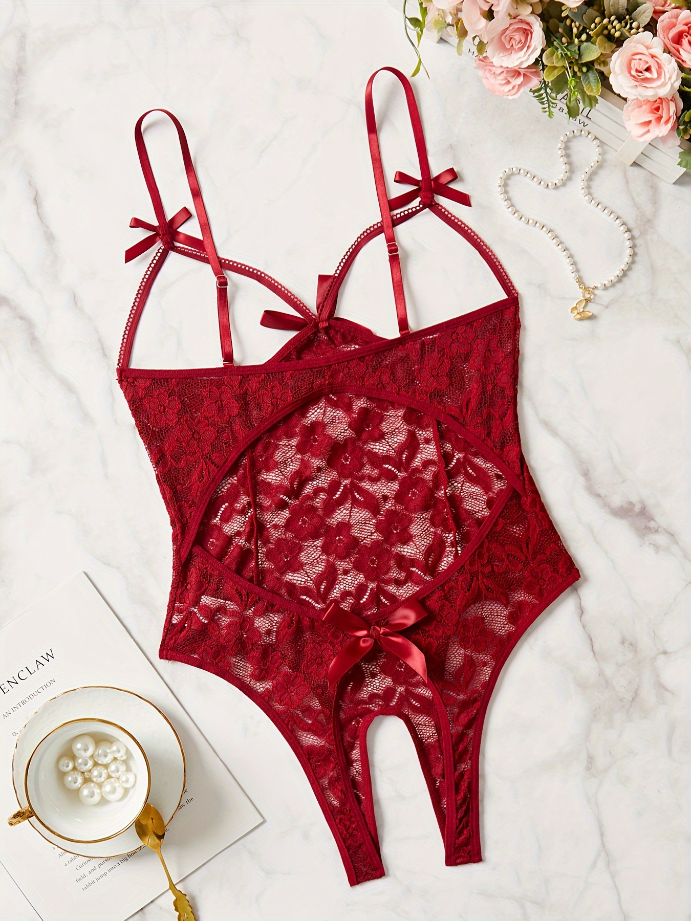 New - Victoria’s Secret Floral lace red panty - XL