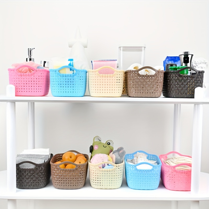 Portable Desktop Storage Box, Hollow Plastic Lidless Storage Basket For  Cosmetic, Stationary, Toiletry, Medicine And Sundries, Household  Multi-functional Storage Organizer - Temu