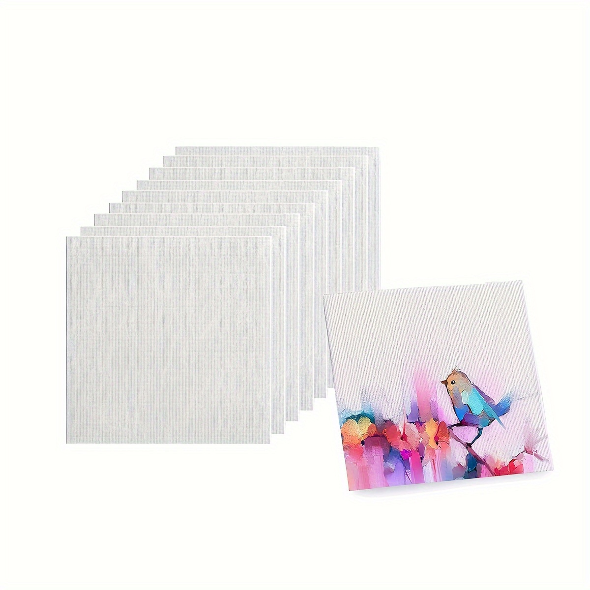 

10-piece Mini Canvas Panel 10cmx10cm Cotton White Blank Mini Stretch Canvas Board For Painting Craft Painting Small Acrylic Canvas Art Board Acrylic Oil Painting Diy Adult