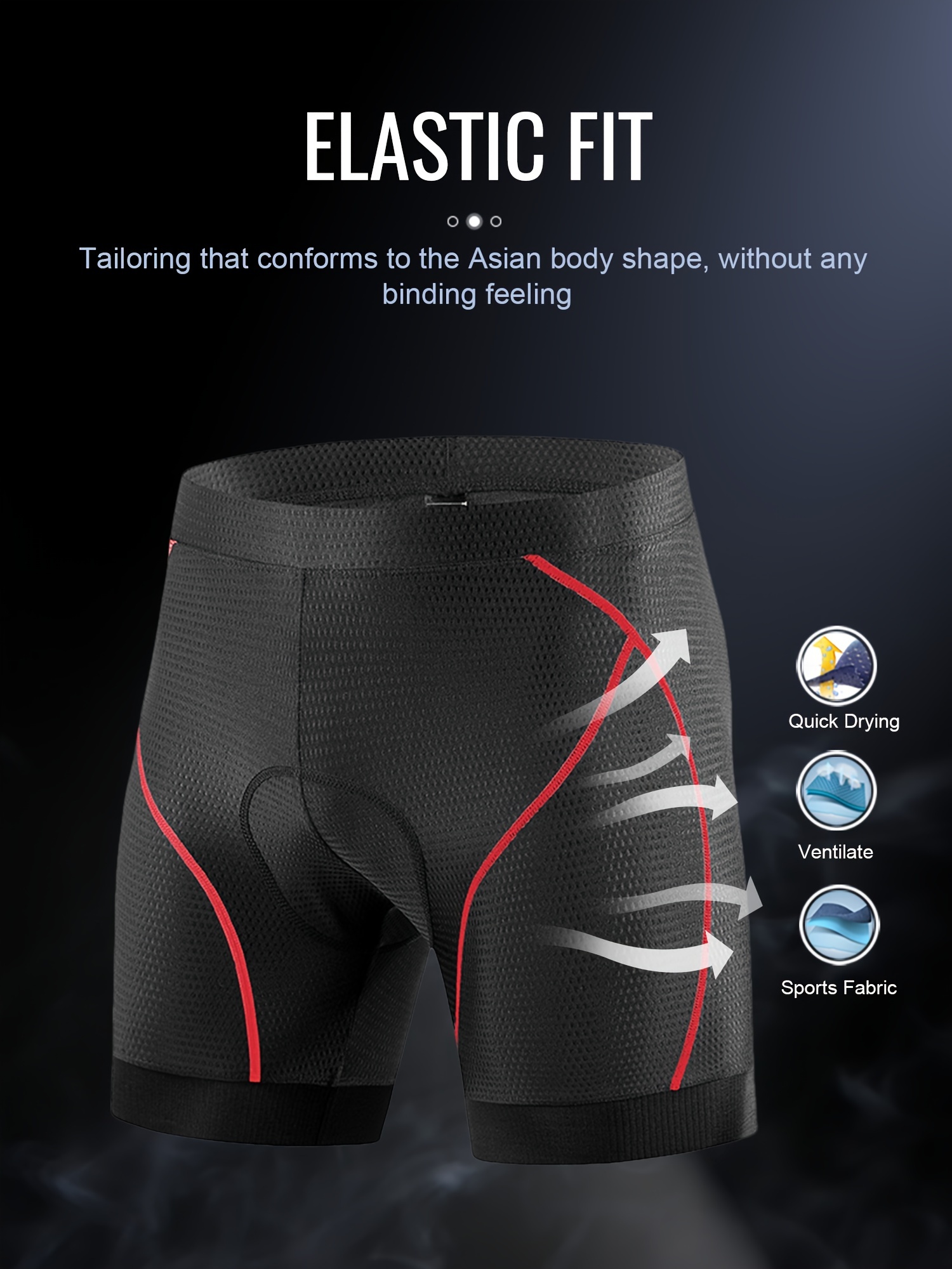 Men's Cycling Shorts 4D Padded Quick Dry Bike Shorts