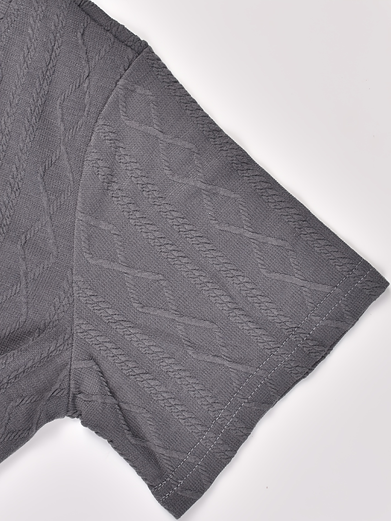 Argyle Textured Lounge Dress V Neck Side Split Women's Loungewear