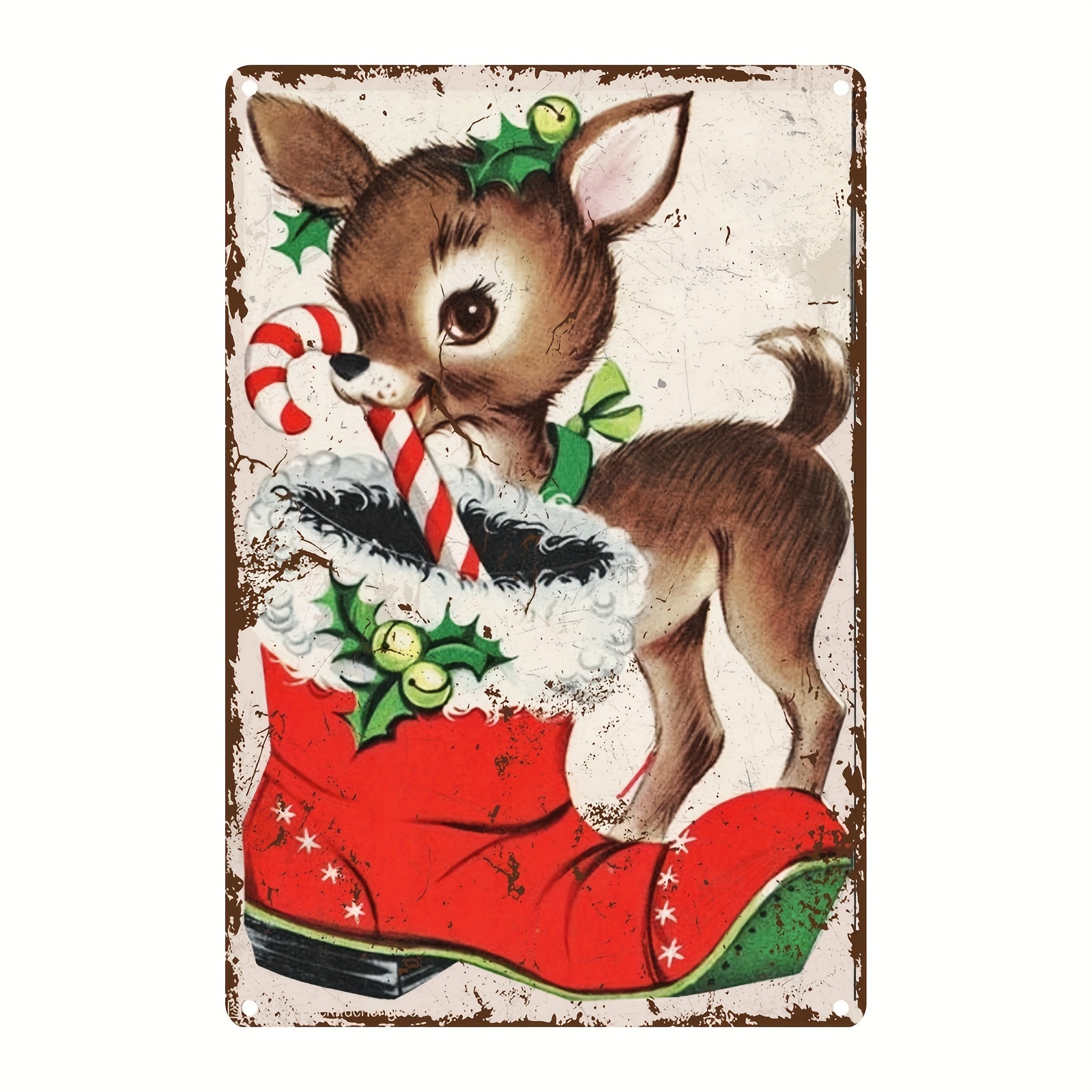 Deer Socks Farm Metal Tin Sign Funny Christmas Signs Santa - Temu Australia