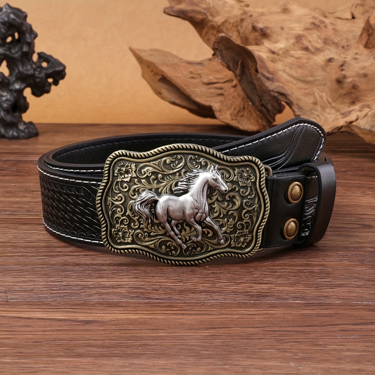 western animal belts vintage embossed pu - Temu display picture 1