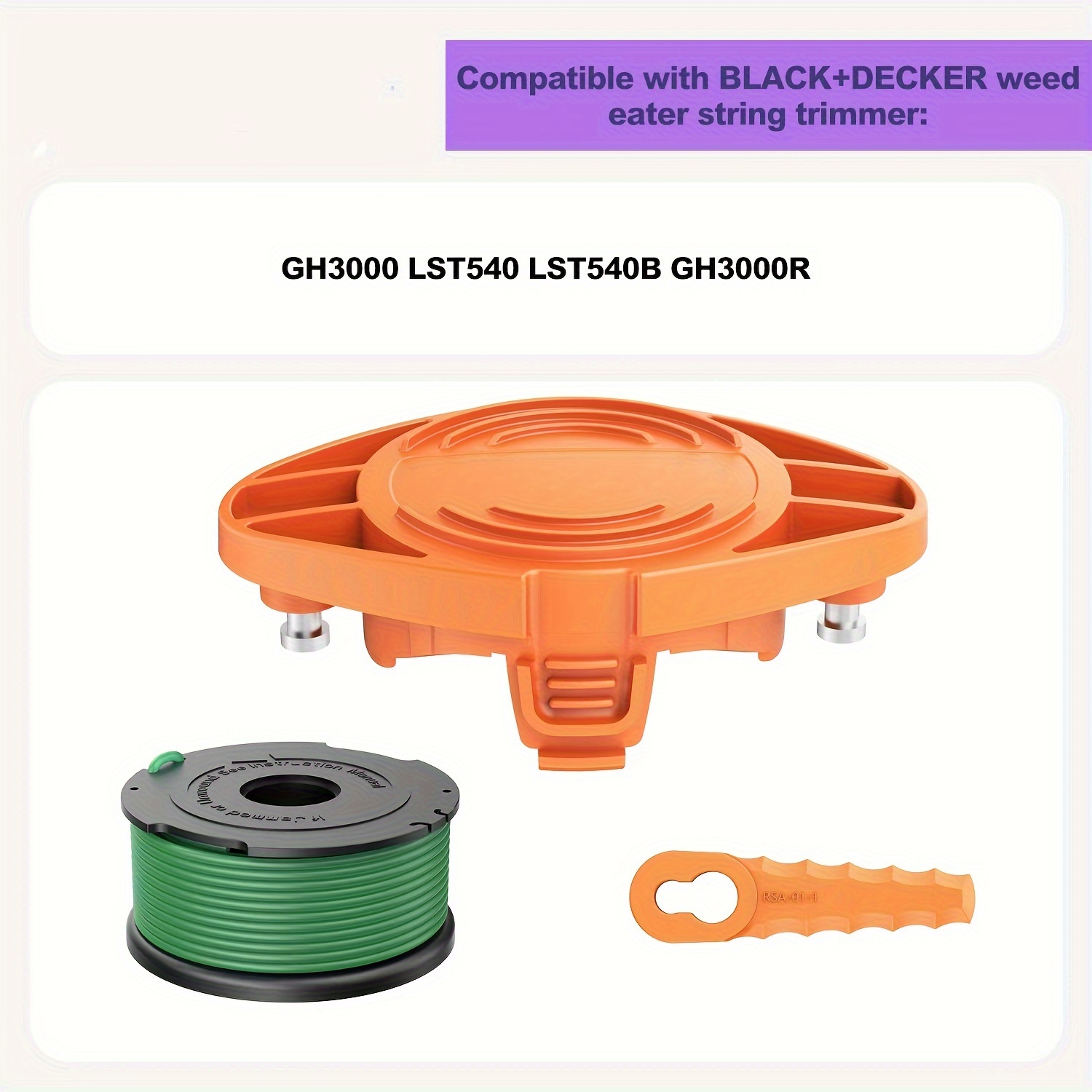 Eater Bladed Head Compatible With Black Decker Gh3000 Lst540