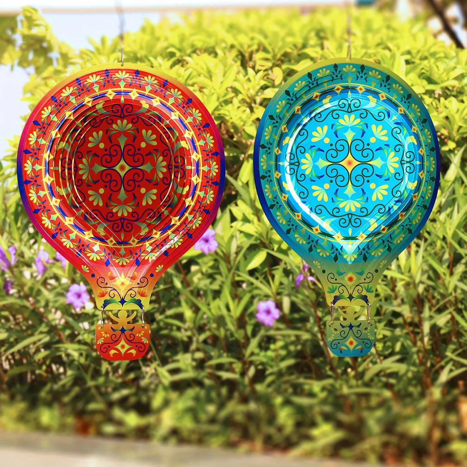 Carillon éolien en montgolfière, décoration de jardin/maison