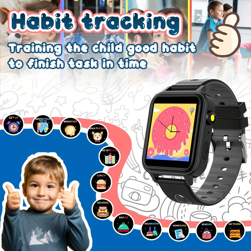 Reloj inteligente para niños, reloj inteligente para niños y niñas con 22  juegos, reloj despertador, cámara de calendario, reproductor de música