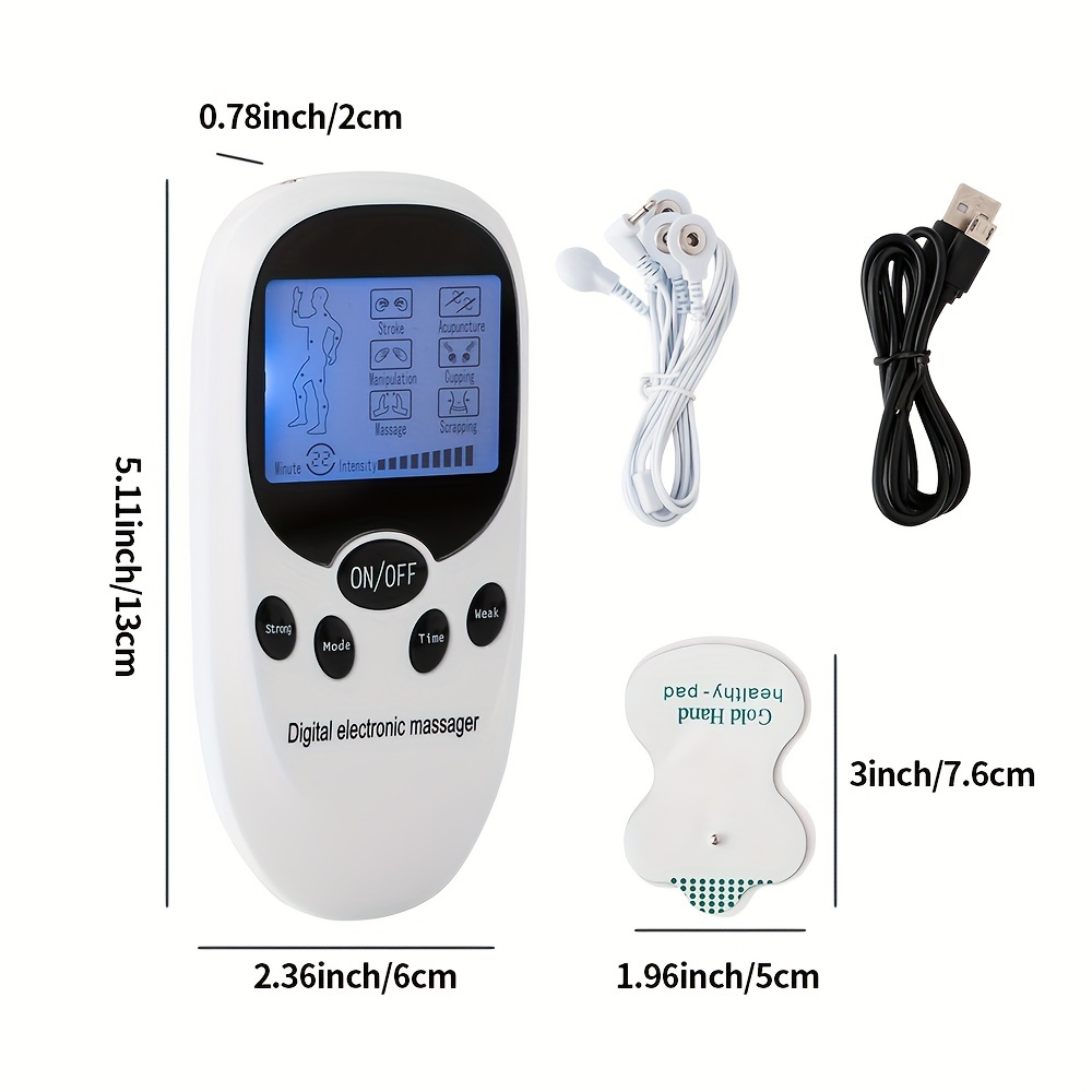 Electronic Pulse Massage Neck and Back Massager Muscle Stimulator - Therapy Pulse Electrical Massager Electronic Body Massage Device, Digital Tens