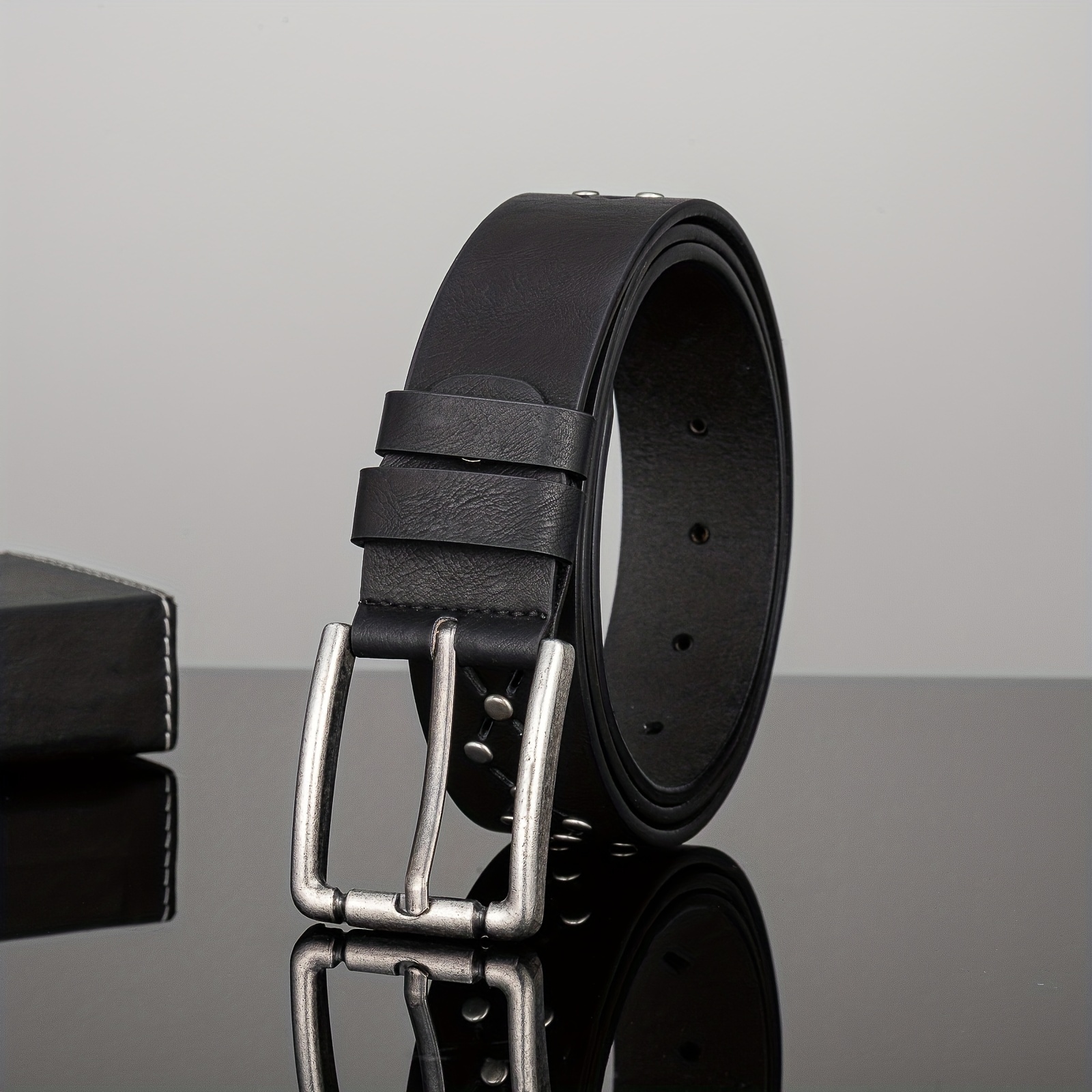 Pure Rivet Casual Belt PU Men's Leather Belt