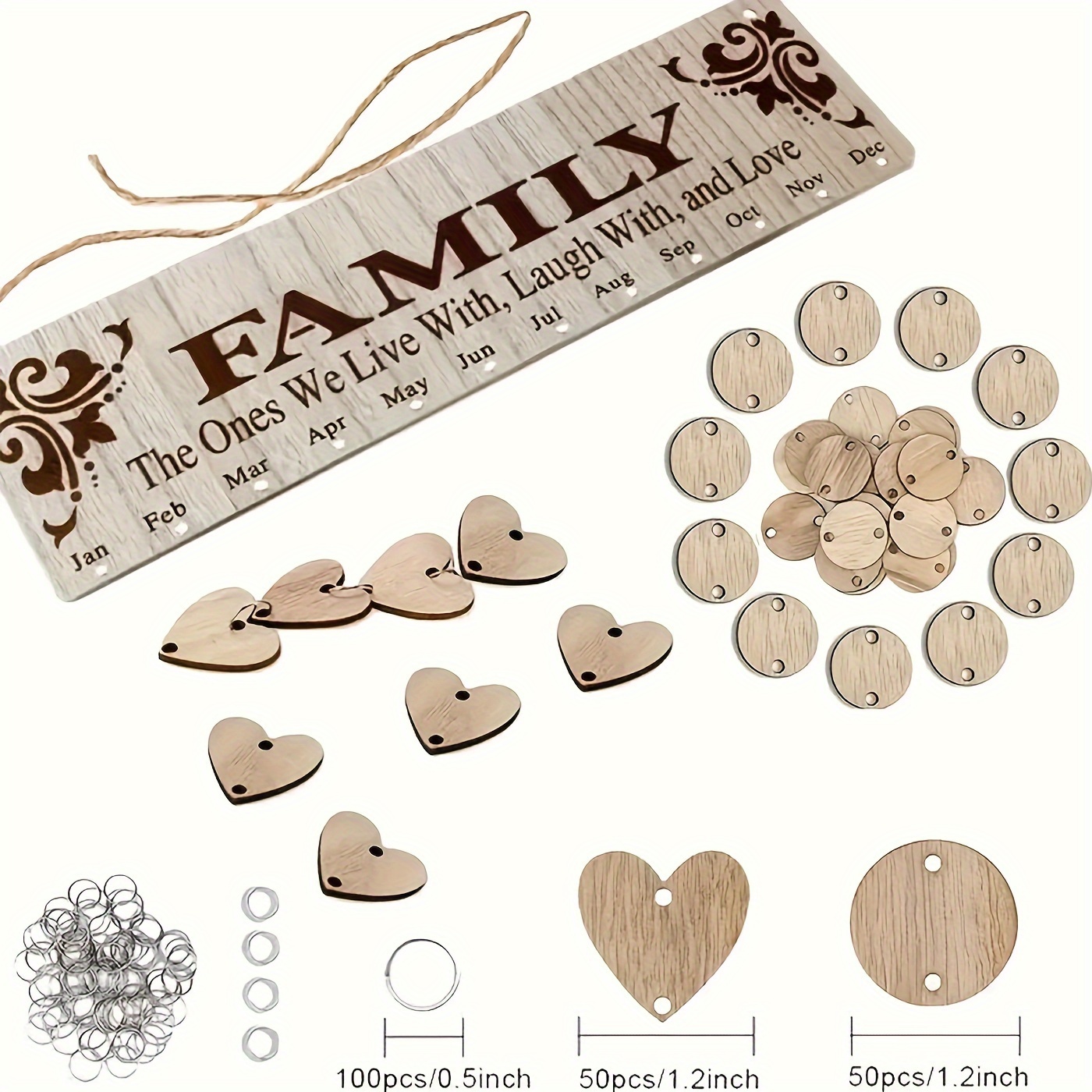 Diy Tavola Famiglia In Legno Appendiabiti Segno Pendente - Temu Italy