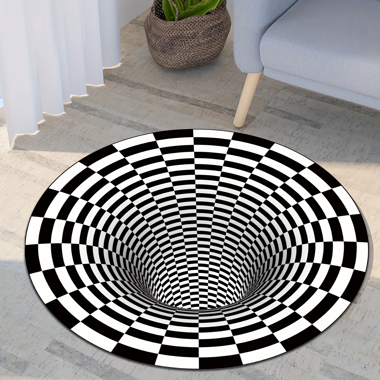 Vortex Illusion Rug Carpet, Optical Illusion Doormat