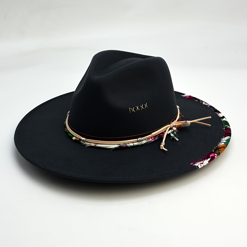 Flat Top Sun Hat Wide Brim Fedora Women's Elegant - Temu Germany