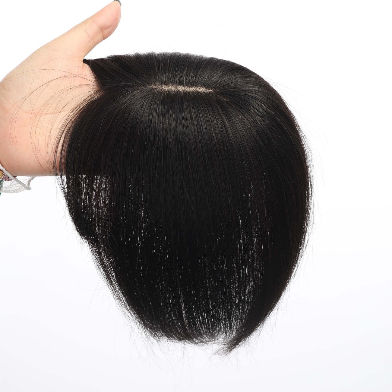 Topper Human Hair Piece Silk Base For Women Hand Made Clip In Toppers Top  Hairpiece Middle Part Top Hair Wigs | Don't Miss These Great Deals | Temu