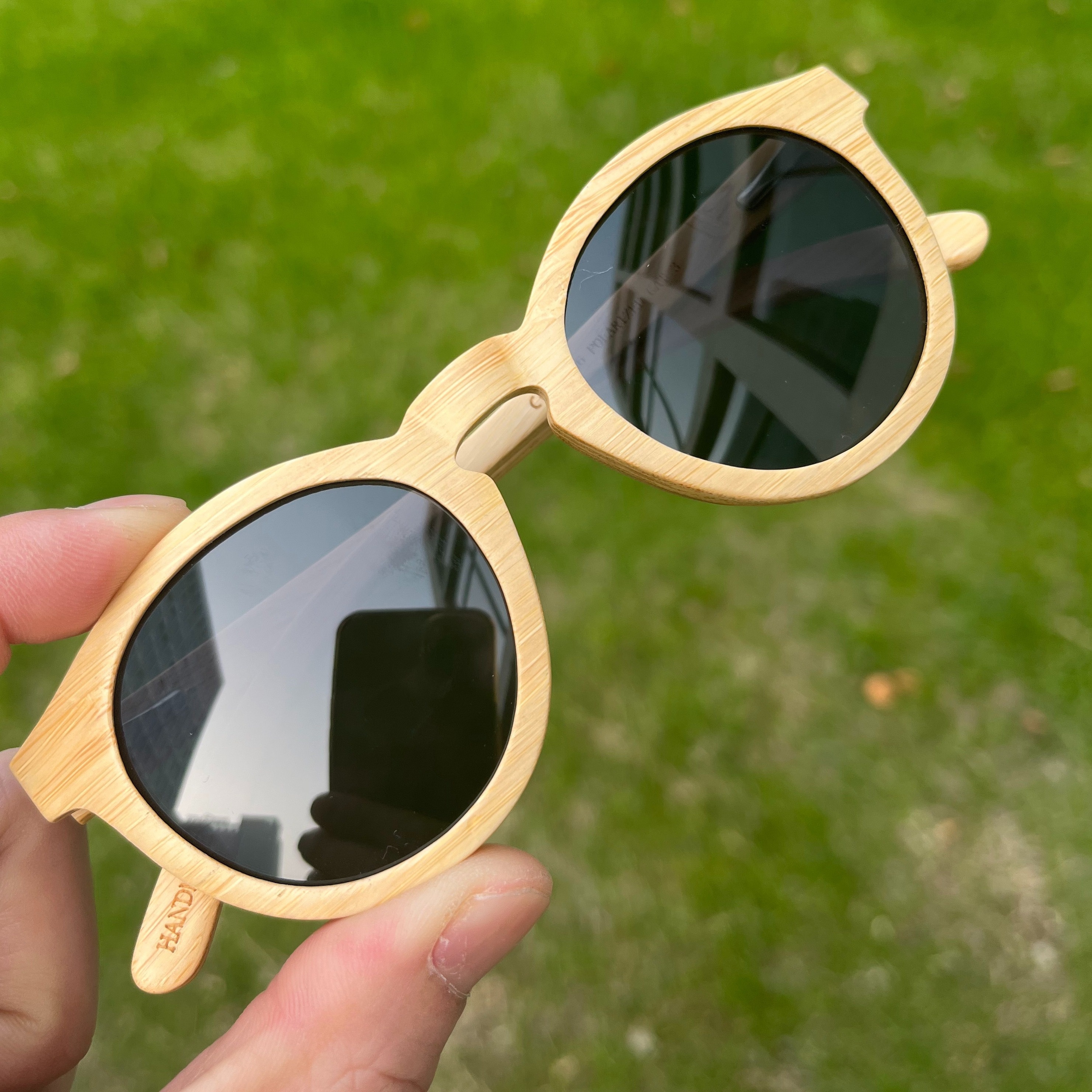Sunglasses Wooden Men Polarized Fashion Sun Glasses Mirror Bamboo