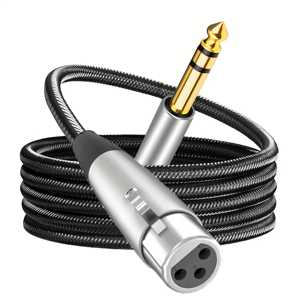 XLR Female to 1/4 Inch (6.35mm) TRS Jack Lead Balanced Signal Interconnect Cable  XLR to Quarter inch Patch Cable 