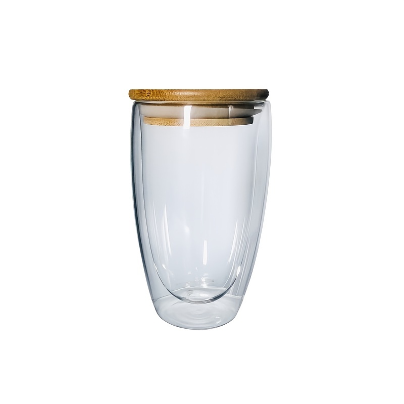 450 ML Glass Cup With Straw Handle High Beauty Drinking Cup Large Capacity  Covered Breakfast Milk Coffee Cup For Home Office