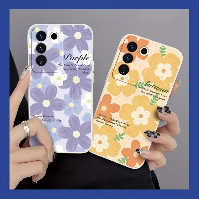 

Flower Pattern Matte Soft Tpu Phone Case For Vivo