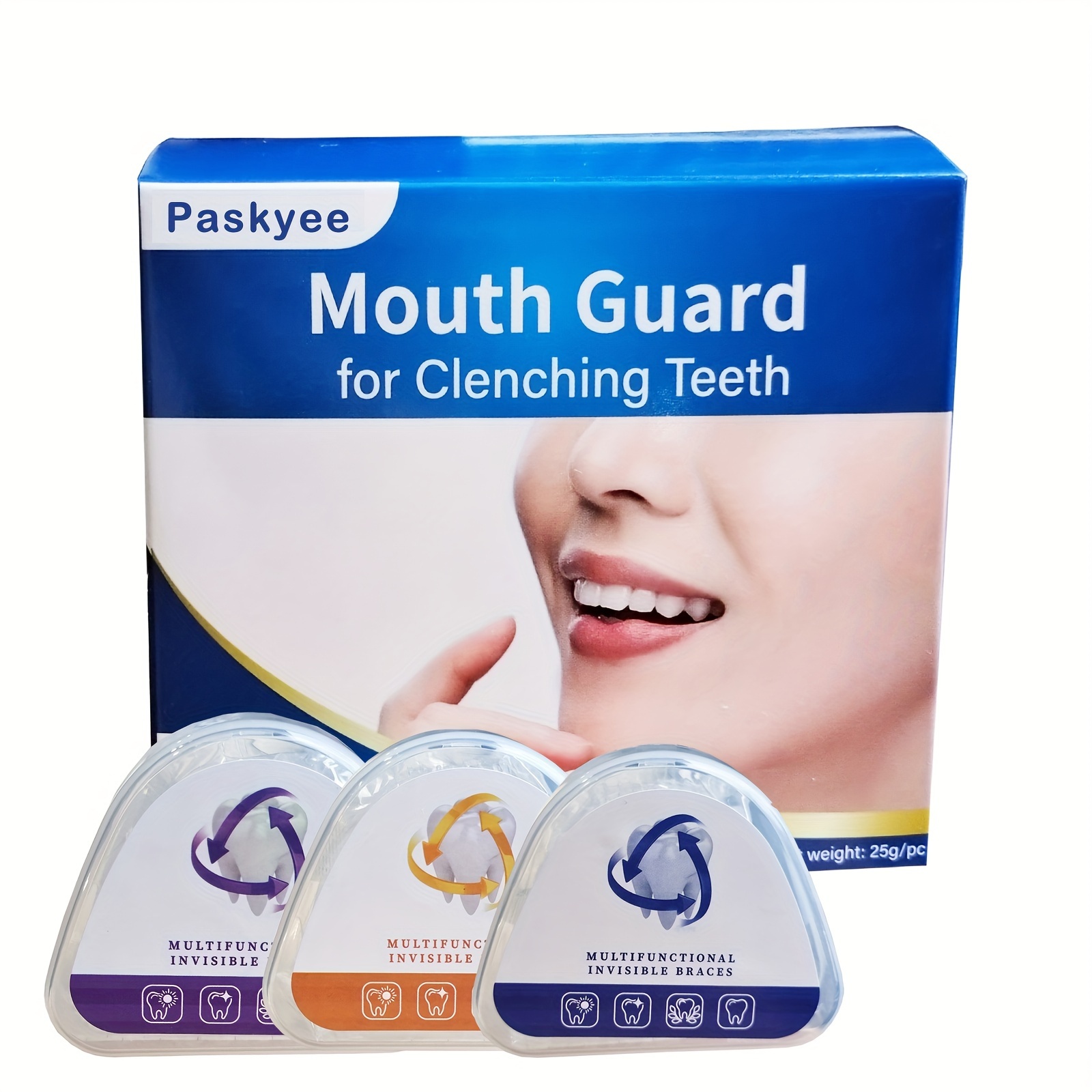 12 Uds. Protector bucal de silicona para apretar los dientes durante la  noche, herramienta Dental para dormir, wtake. Afortunado Sencillez