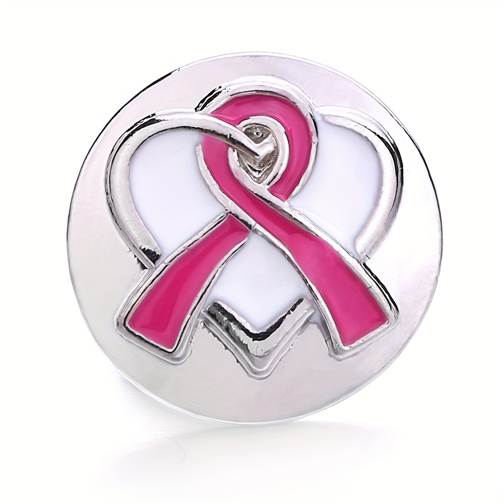1pc Ribbon Round Button 18mm Drill Buckle Bangle DIY Accessories