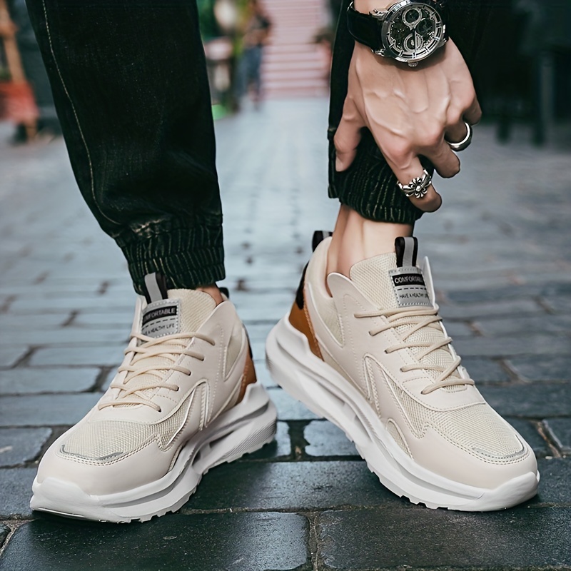 Men's Minimalist Faux Leather Sneakers Spring/Summer