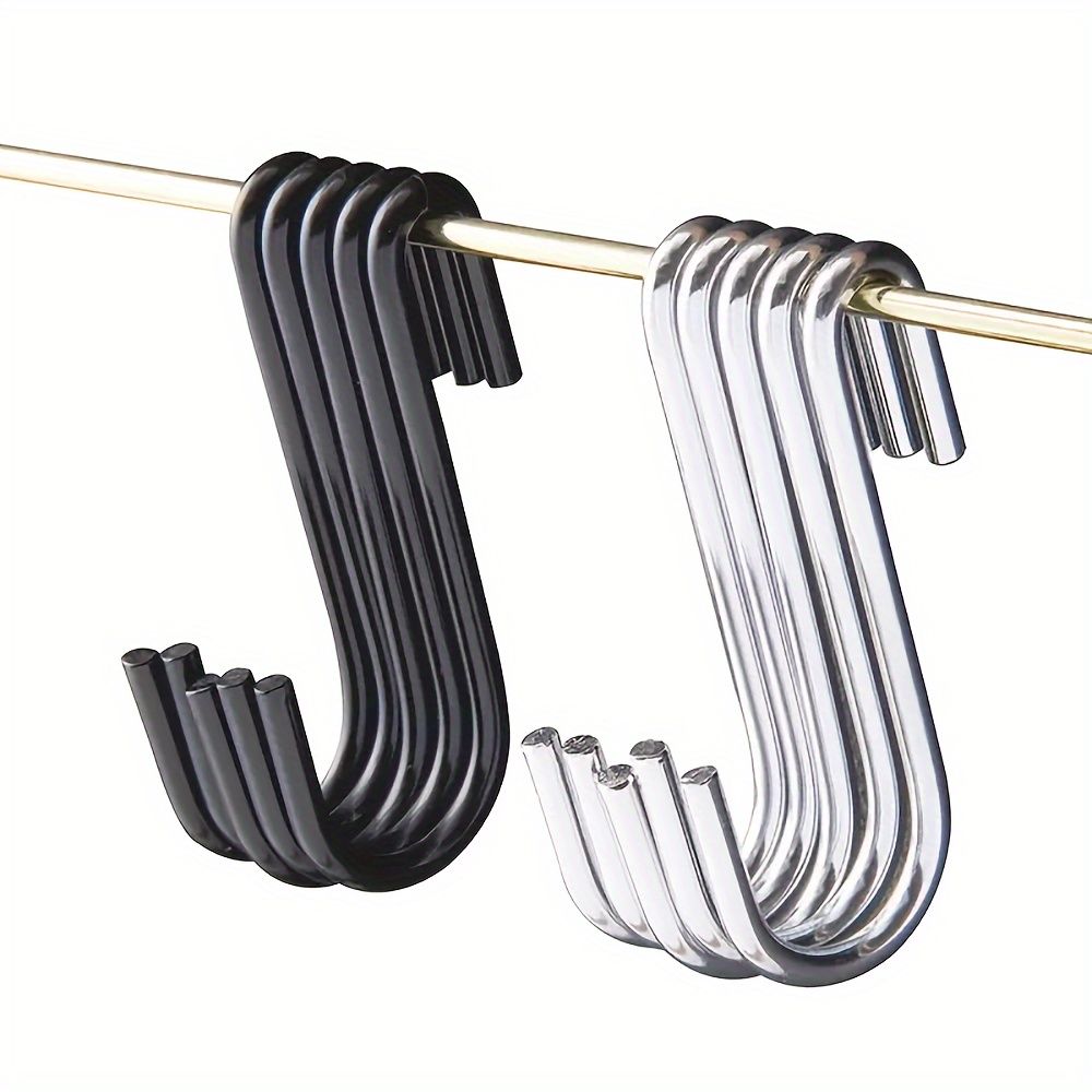 5pcs, S-shaped Stainless Steel Hooks, Gardening Basket S-shaped Hooks, Pot  Rack Hooks, For Hanging Plants, Kitchenware, Home, Clothing Accessories