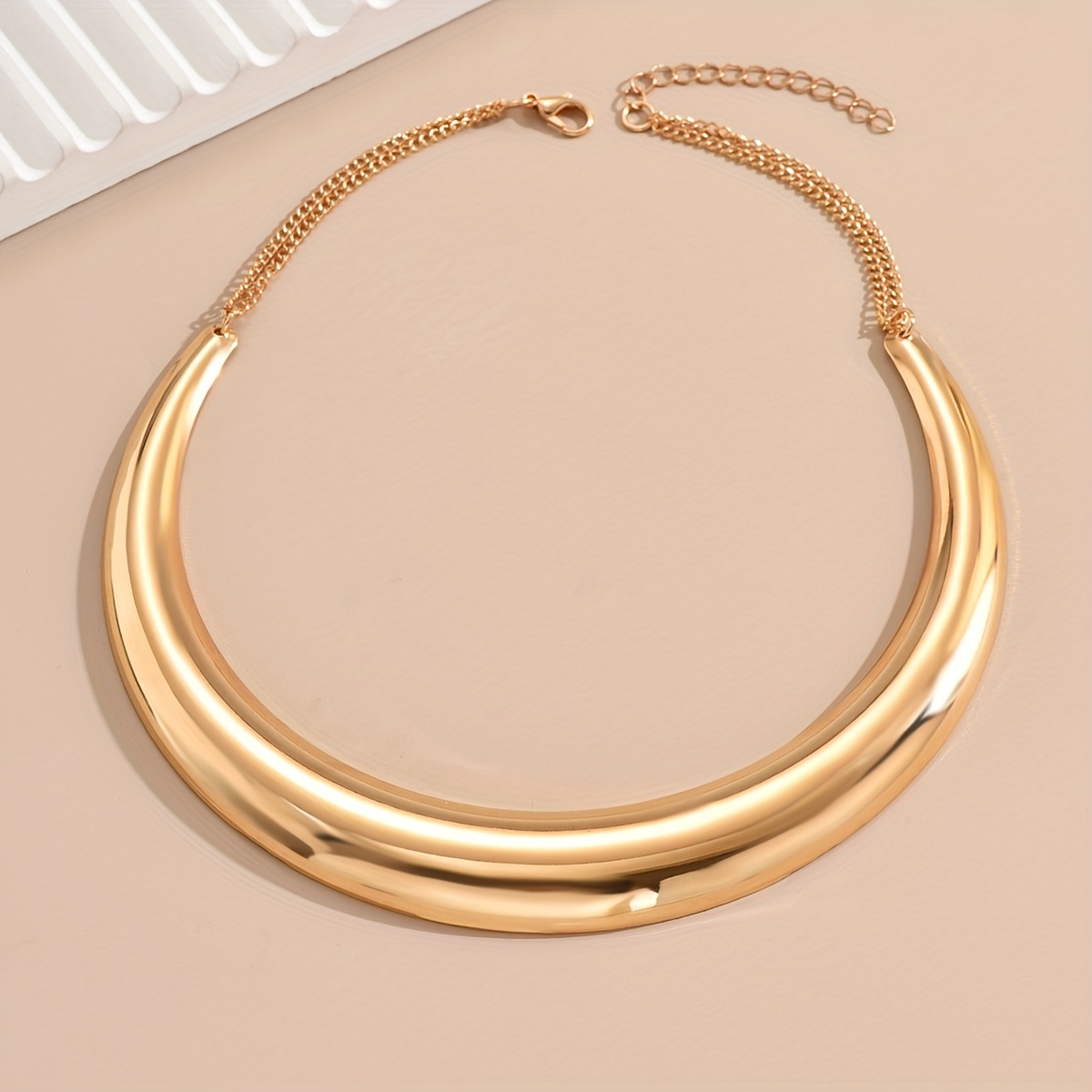 golden chain exaggerated chunky choker necklace for women girls party favors