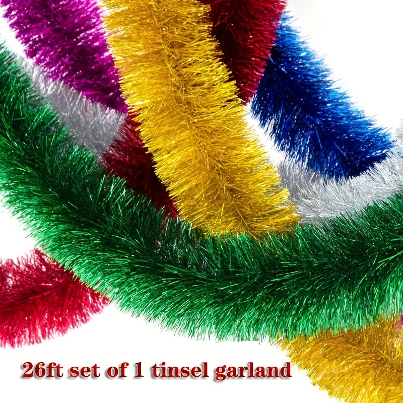 Iridescent Hanging Decorations Garland, 6Ft Long Roll Shiny Foil