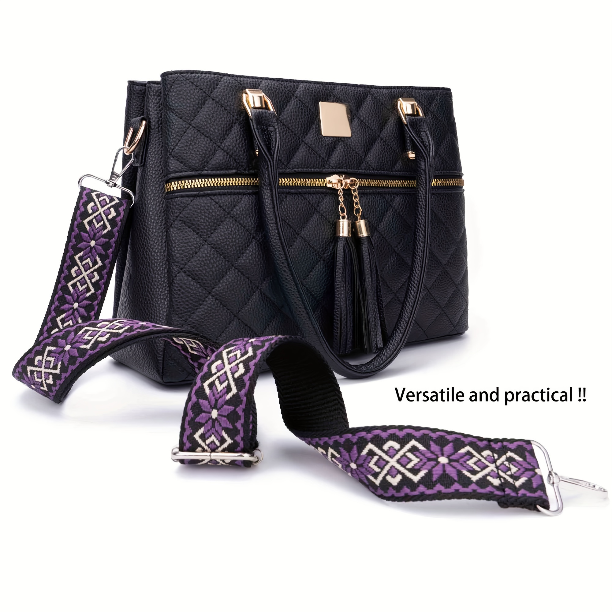 1.5 Inch 38mm Purple Cross Body Bag Strap Adjustable Crossbody Strap  Replacement Strap Woven Bag Strap Single Shoulder Handbag Strap -   Canada