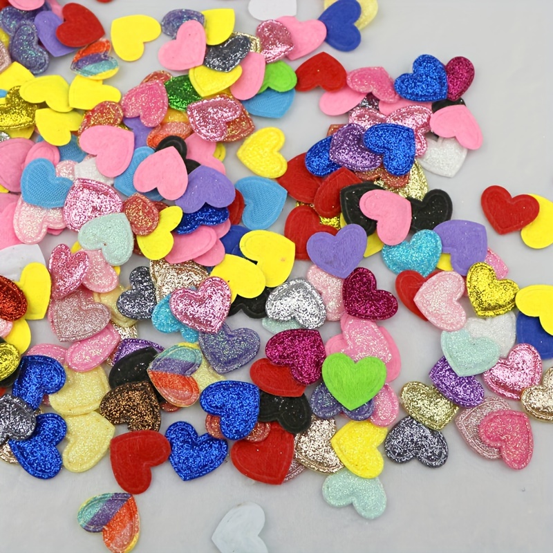 Glitter Cloth Heart Shape Patch For Diy Jewelry Accessories - Temu