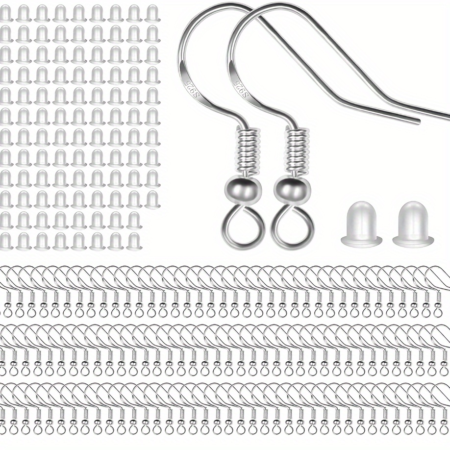 925 Sterling Silver Earring Hooks Ear Wires Fish Hooks - Temu