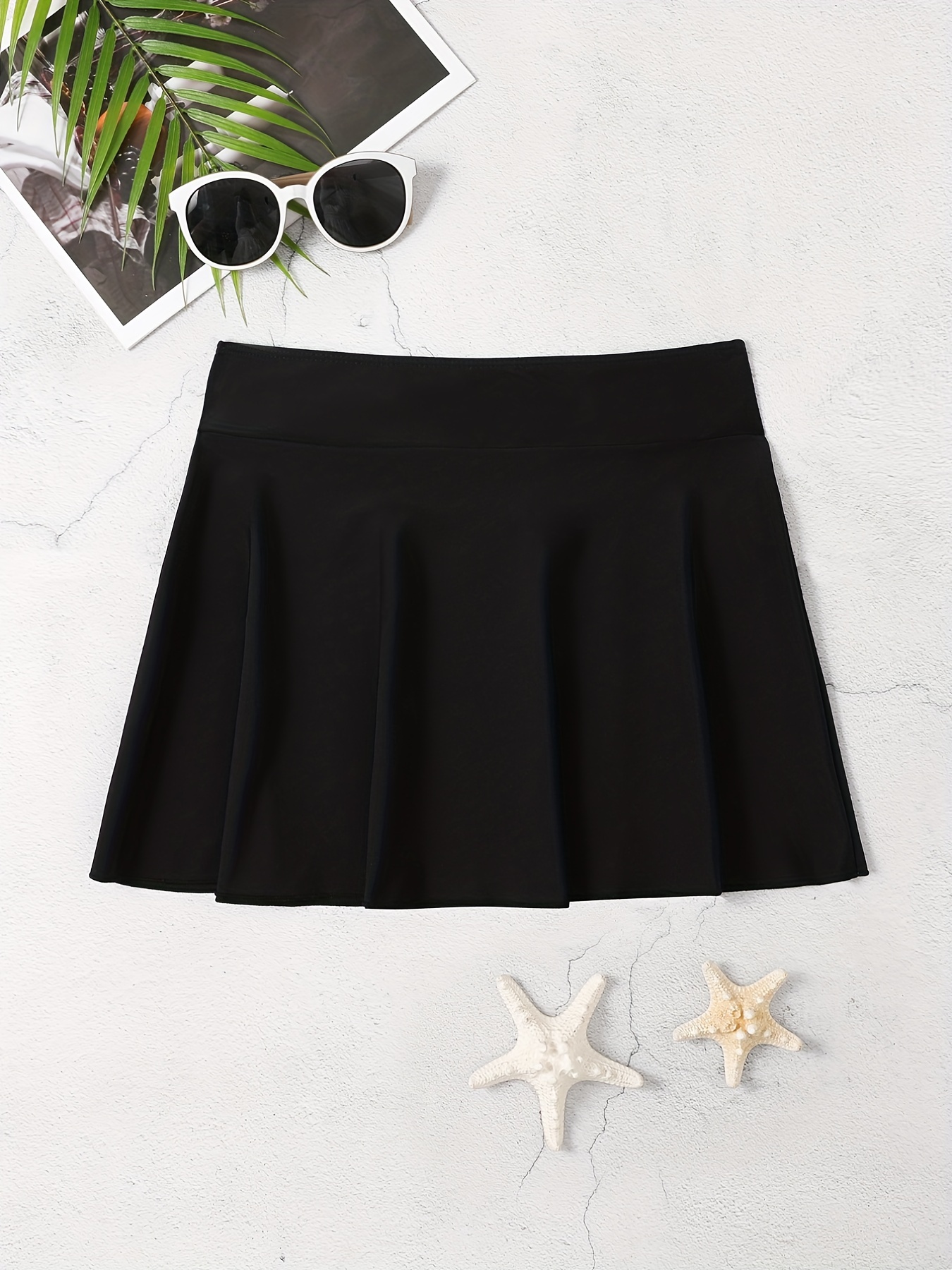 Comprar Falda de moda negra de cintura alta Faldas-minifaldas