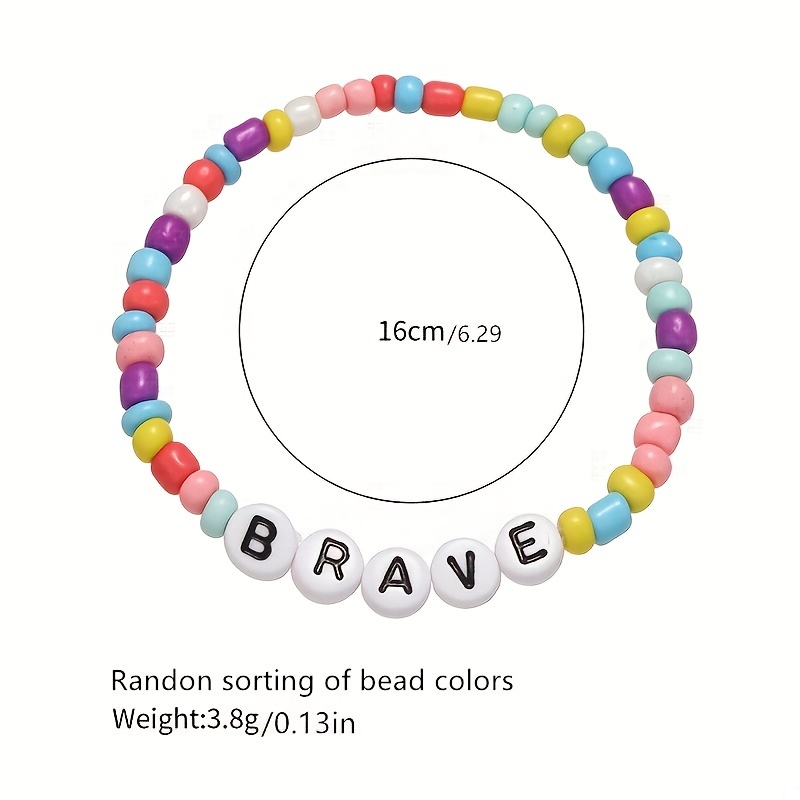 ES011 Bracelet, multi colored beads expandable wire — The