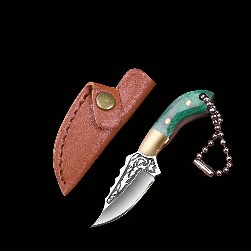 Extérieur Brass Color Wood Little Straight knife Sharp Guard Key