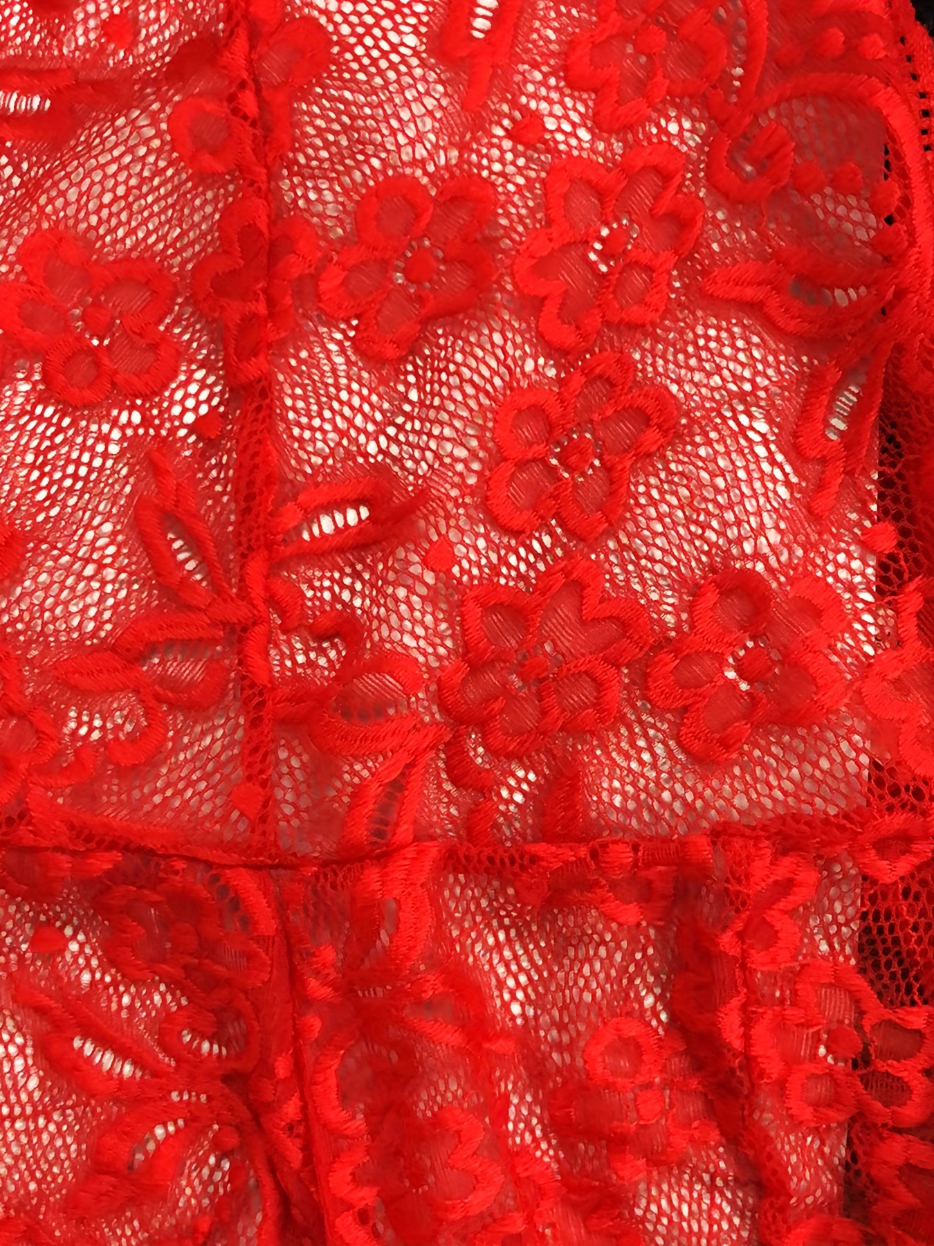 Red Lace Mesh Bodysuit - TK Maxx UK