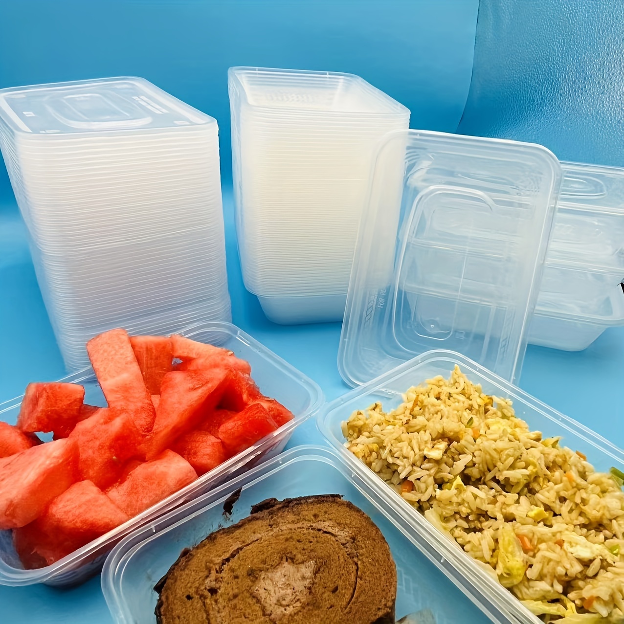 Meal Preparation Container, 3 Compartment Food Storage Box With Lid,  Disposable Lunch Box, Microwave Freezer Dishwasher Safe, Suitable For  Delicatessen, Catering Services, Takeaway Supplies, Kitchen Supplies - Temu