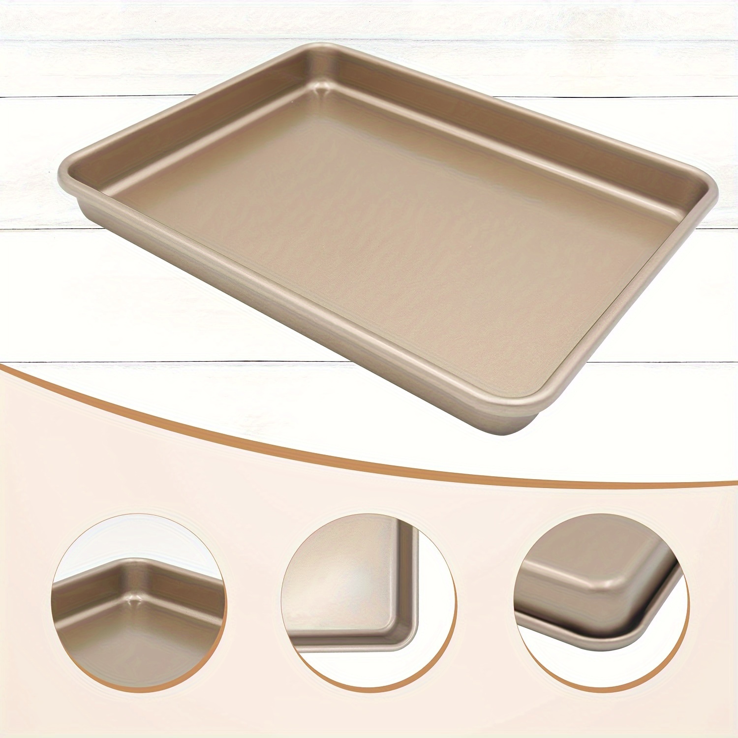 Quarter Sheet Pan Non stick Rectangular Baking Pan Carbon - Temu