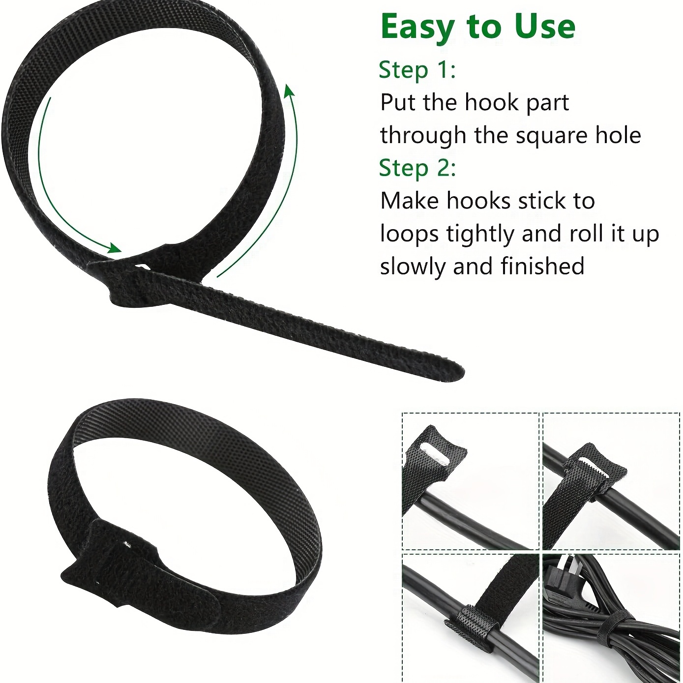Cable Management Fastening Cable Ties Reusable Cord - Temu Canada
