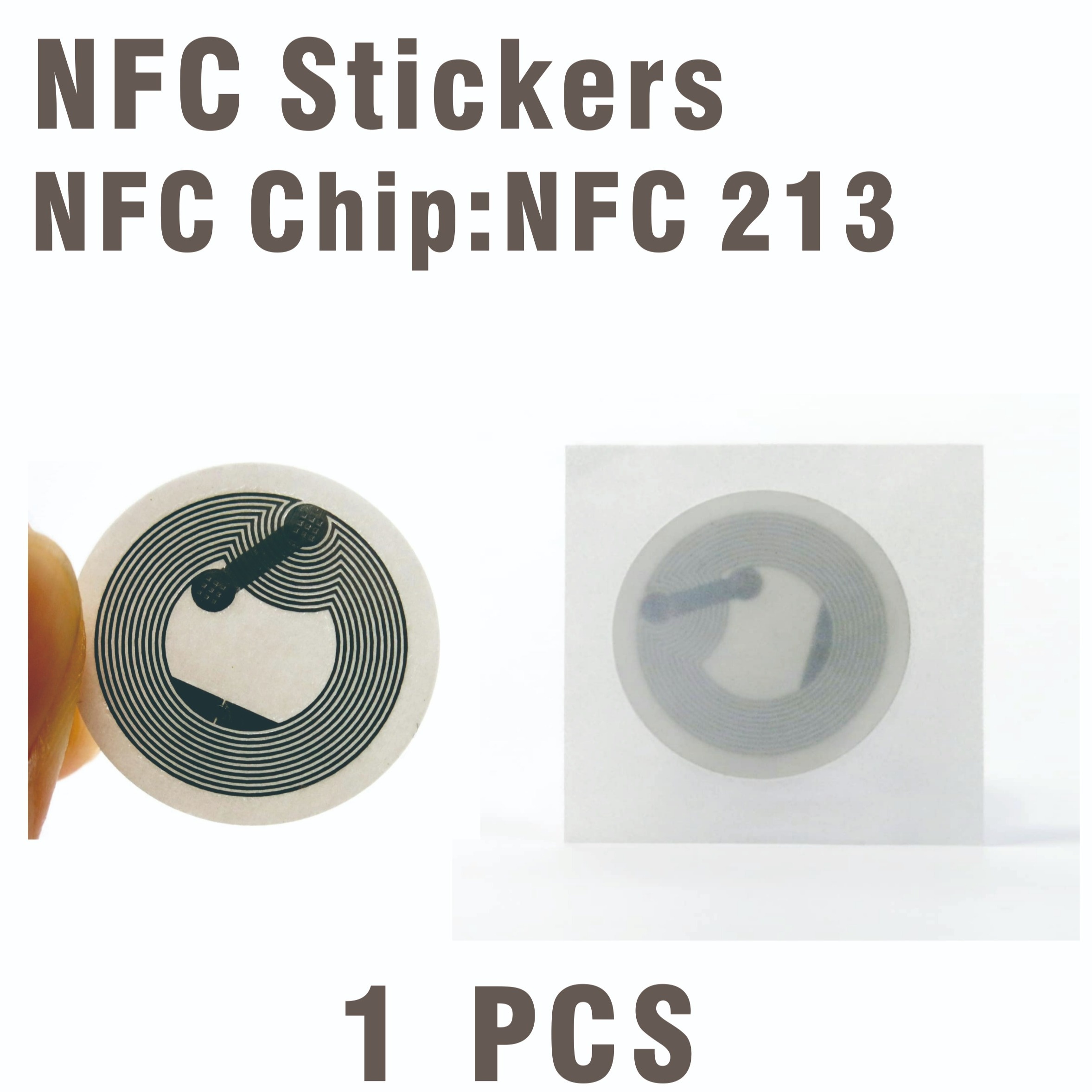 30pcs NFC Tags Ntag215 Labels, Black Color NFC Sticker Tags Diameter 25mm  (1) Round, 504 Bytes Memory 13.56MHz Compatible with NFC Chips, Tagmo, and