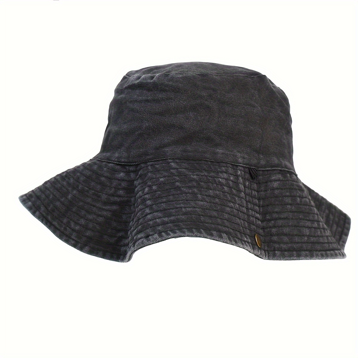 Washed Cotton Boonie Hat With Adjustable Chin Strap For Outdoor Fishing And  Hunting Unisex, Check Out Today's Deals Now